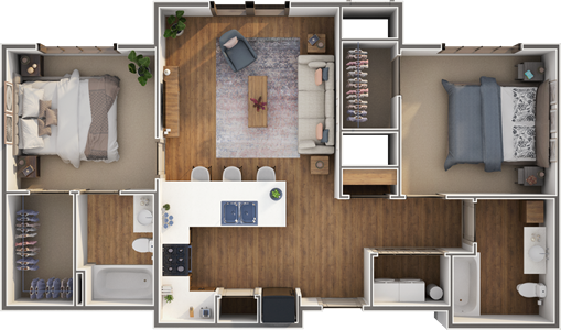 Two Bedroom / Two Bath